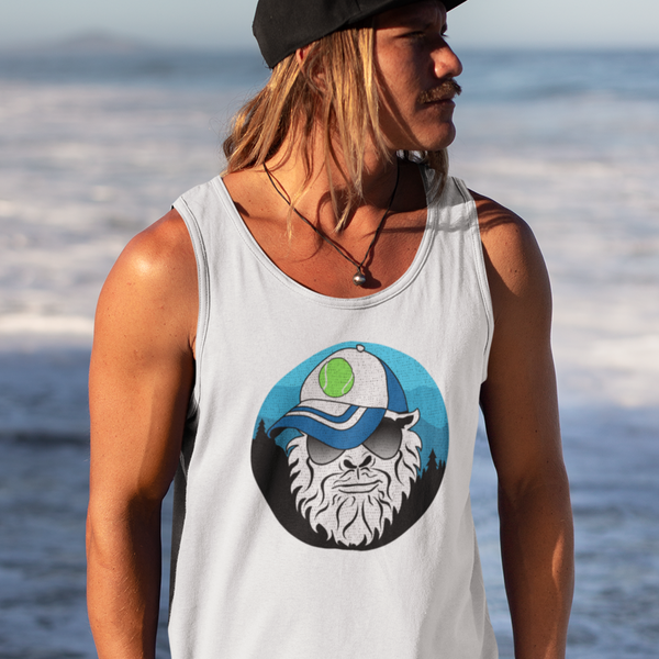 Sasquatch wearing a Tennis Hat Tank Top