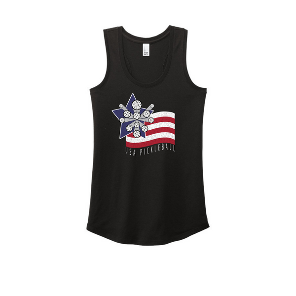 USA Exploding Pickleball Flag Tank Top