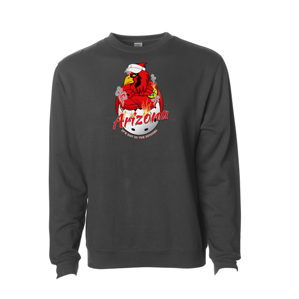 Arizona Cardinal in Flames Pickleball Sweatshirt