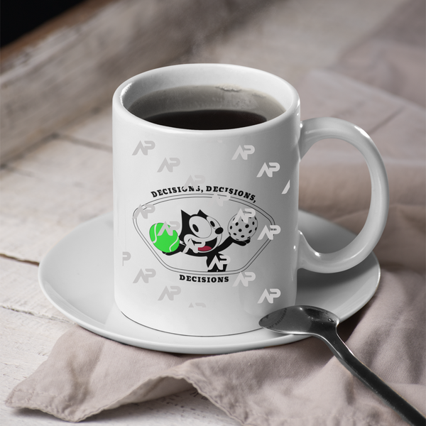 Decisions, Decisions, Decisions Pickleball Mug