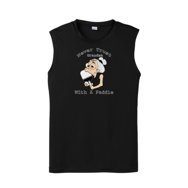 Never Trust Grandma with a Paddle Pickleball Tank Top