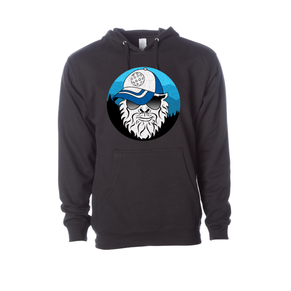Sasquatch wearing a Pickleball Hat Sweatshirt